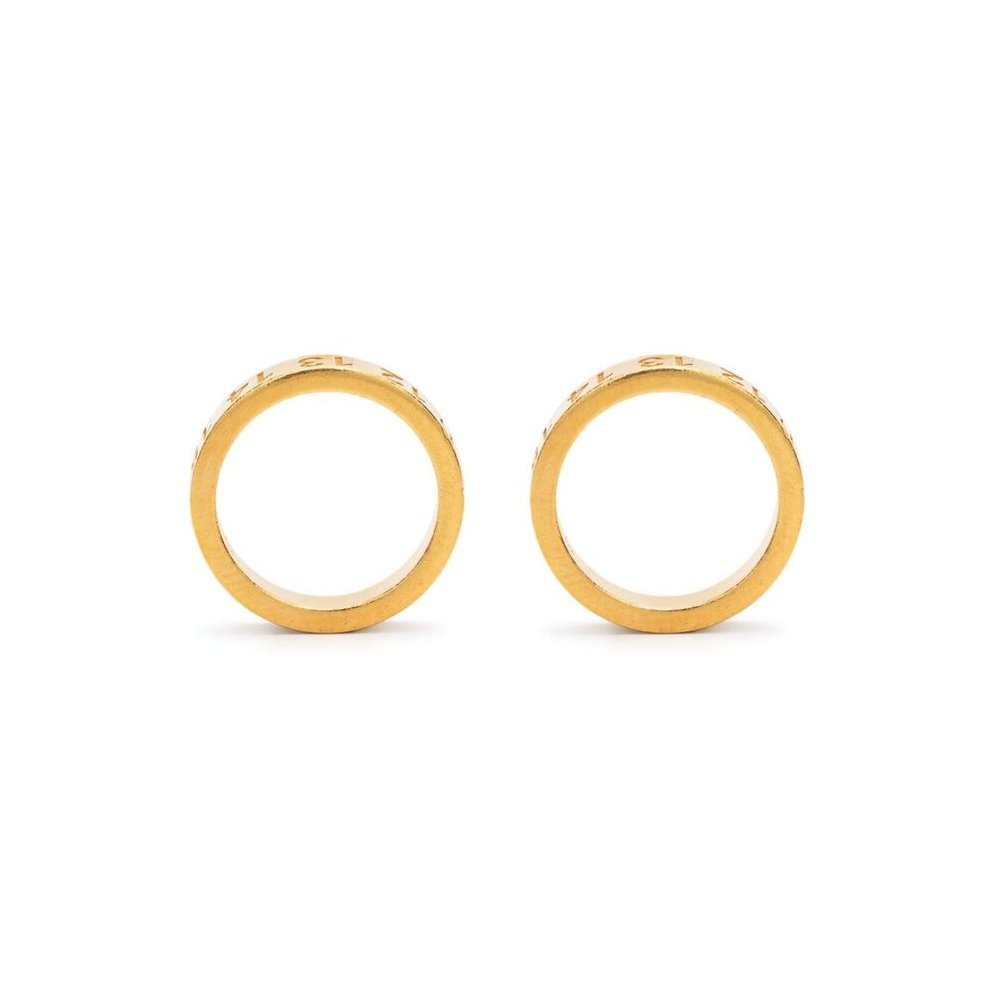 Maison Margiela Engraved Gold-Plated Earrings — Gold by Maison Margiela