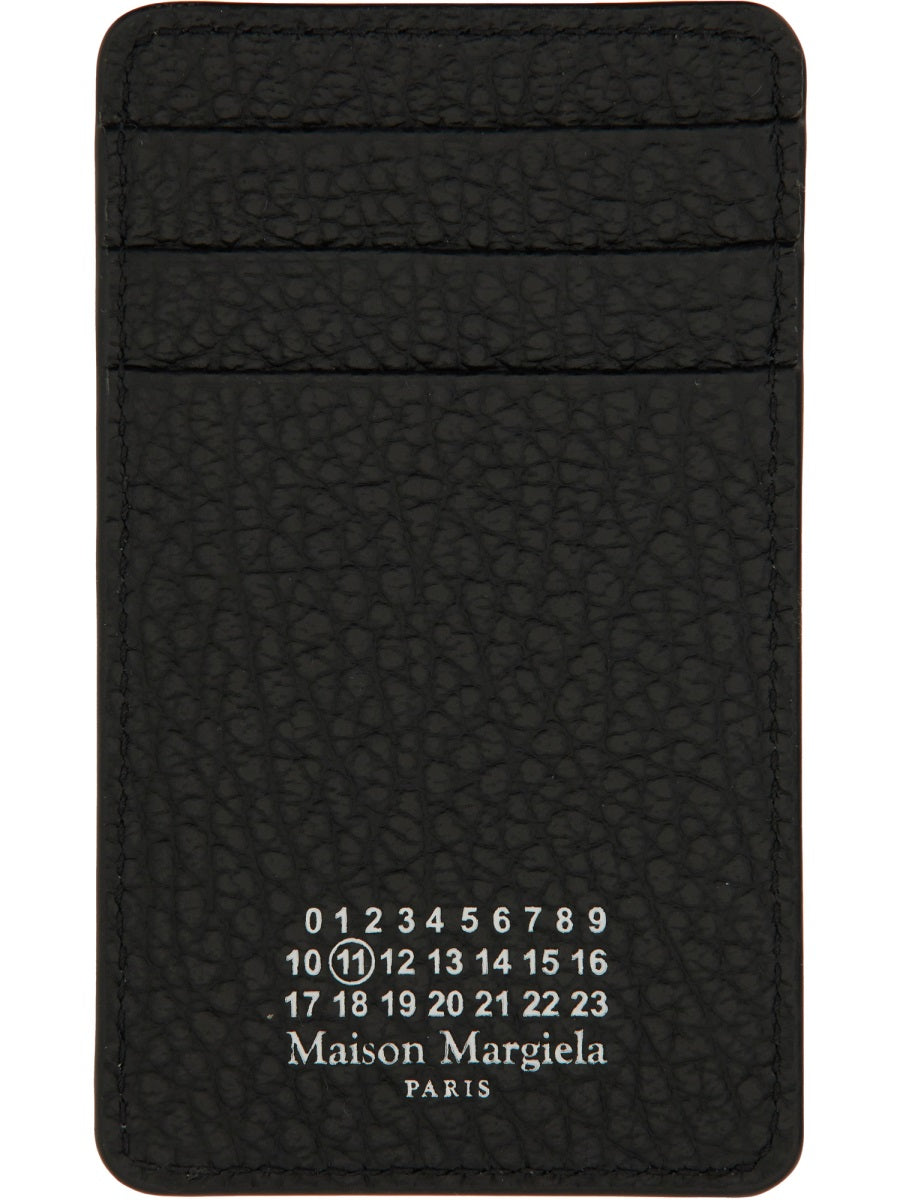 Maison Margiela Compact Cowhide Leather Wallet — Black, view 2