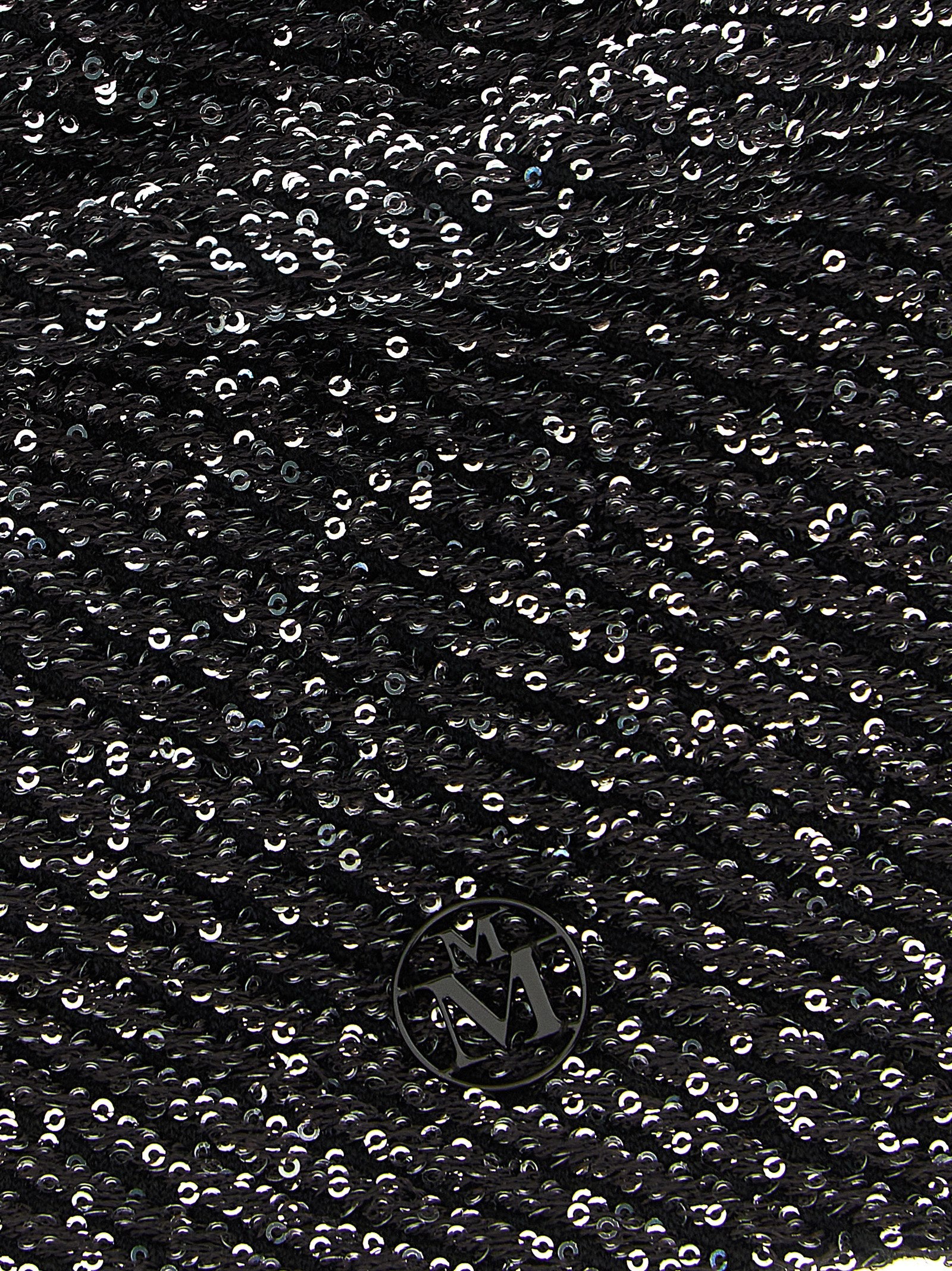 Maison Michel Sequin-Embellished Beanie — Black, view 3