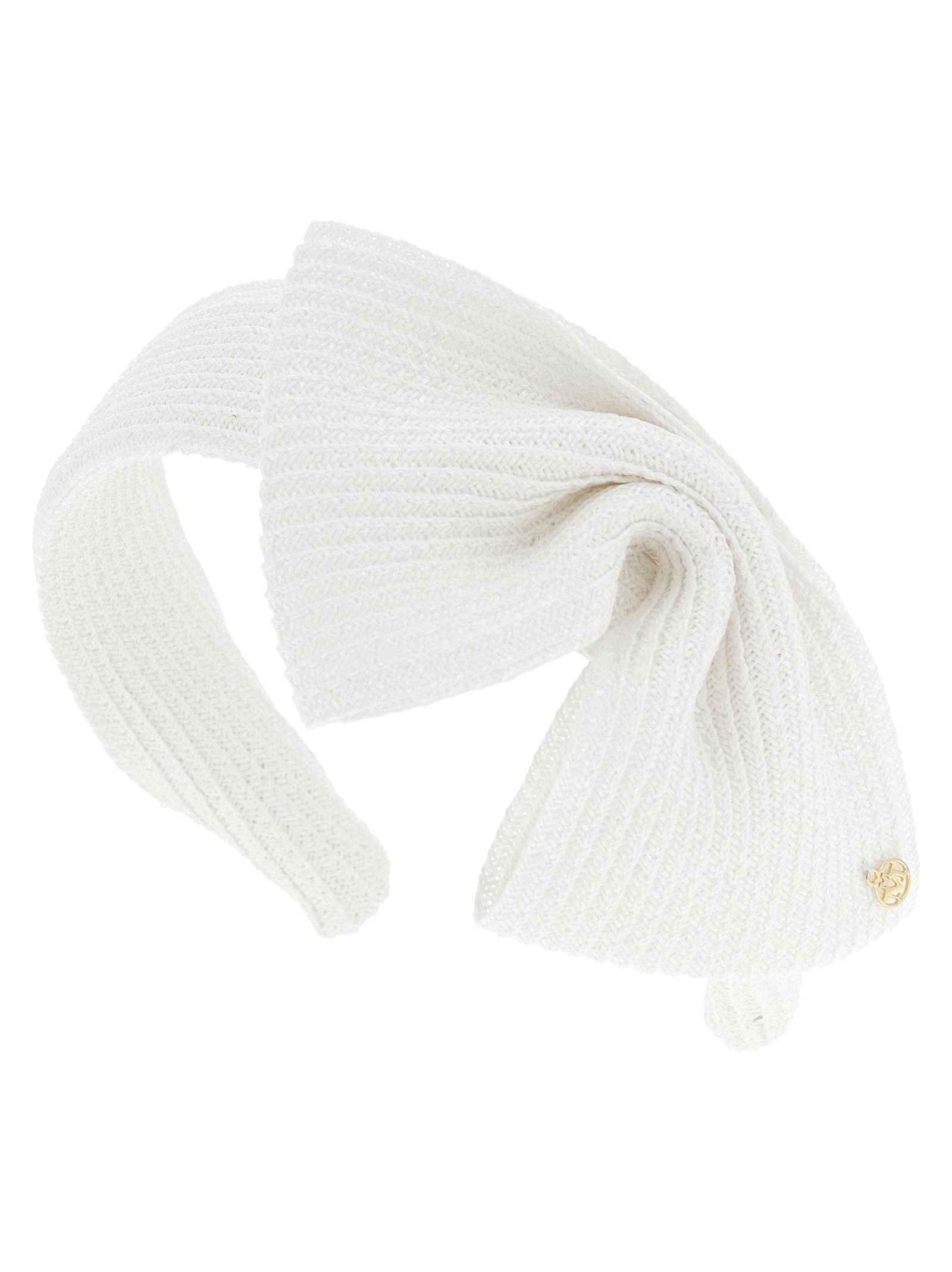 Maison Michel Beth Headband — White, view 2