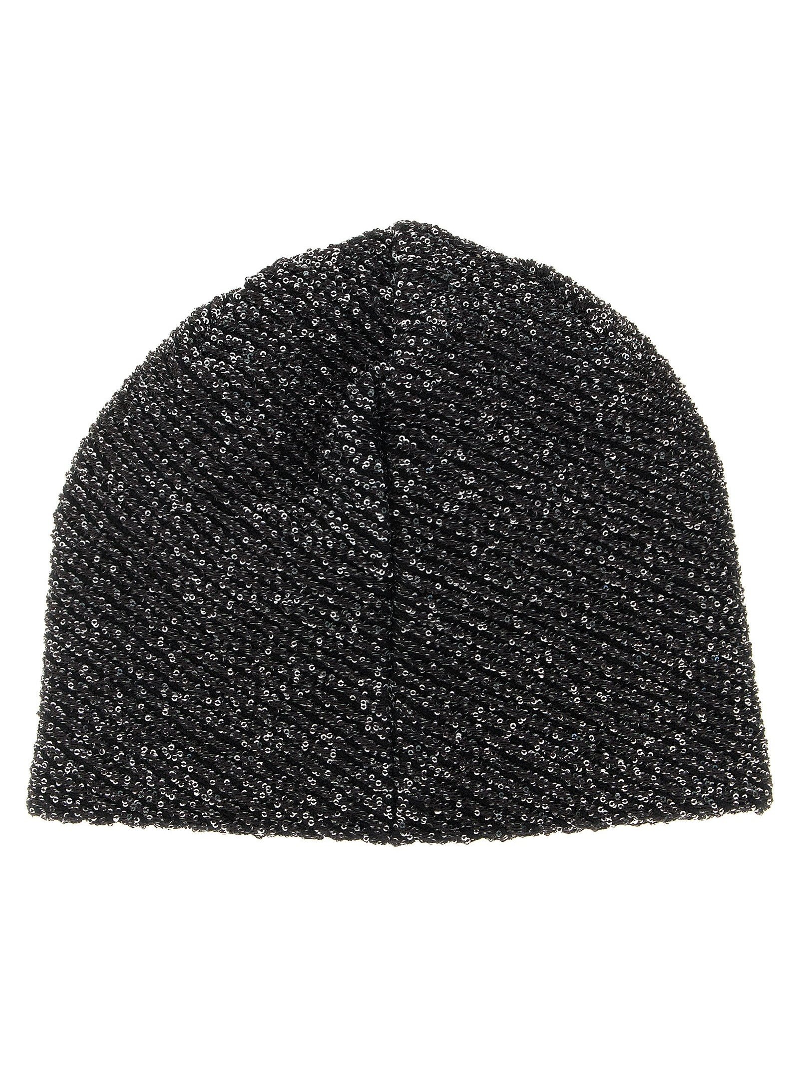 Maison Michel MA342328BM Sequin-Embellished Wool Beanie — Black, view 2