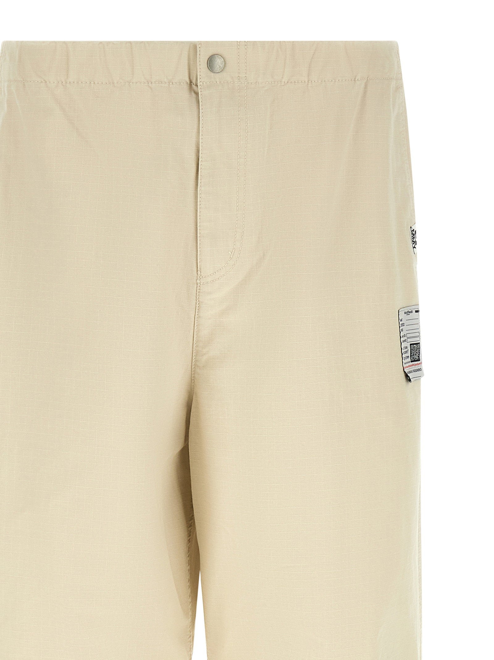 Maison Mihara Yasuhiro Ripstop Parachute Cargo Pants — Cream, view 3