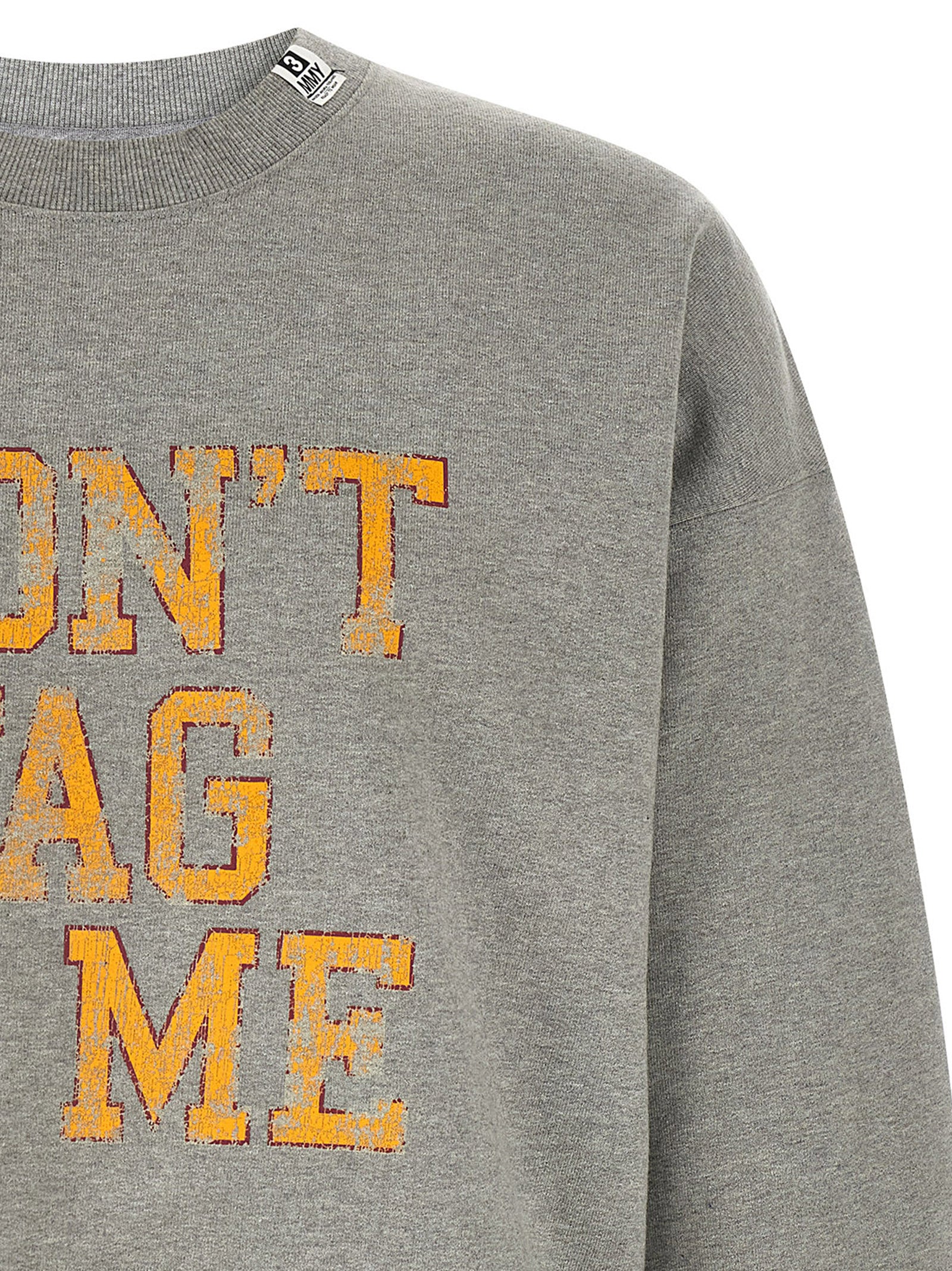 Maison Mihara Yasuhiro Logo-Embroidered Cotton Sweatshirt — Gray, view 3