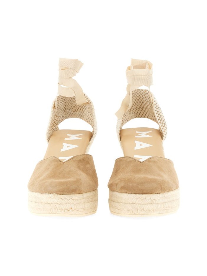 Manebi Hamptons Sandal — Beige, view 3