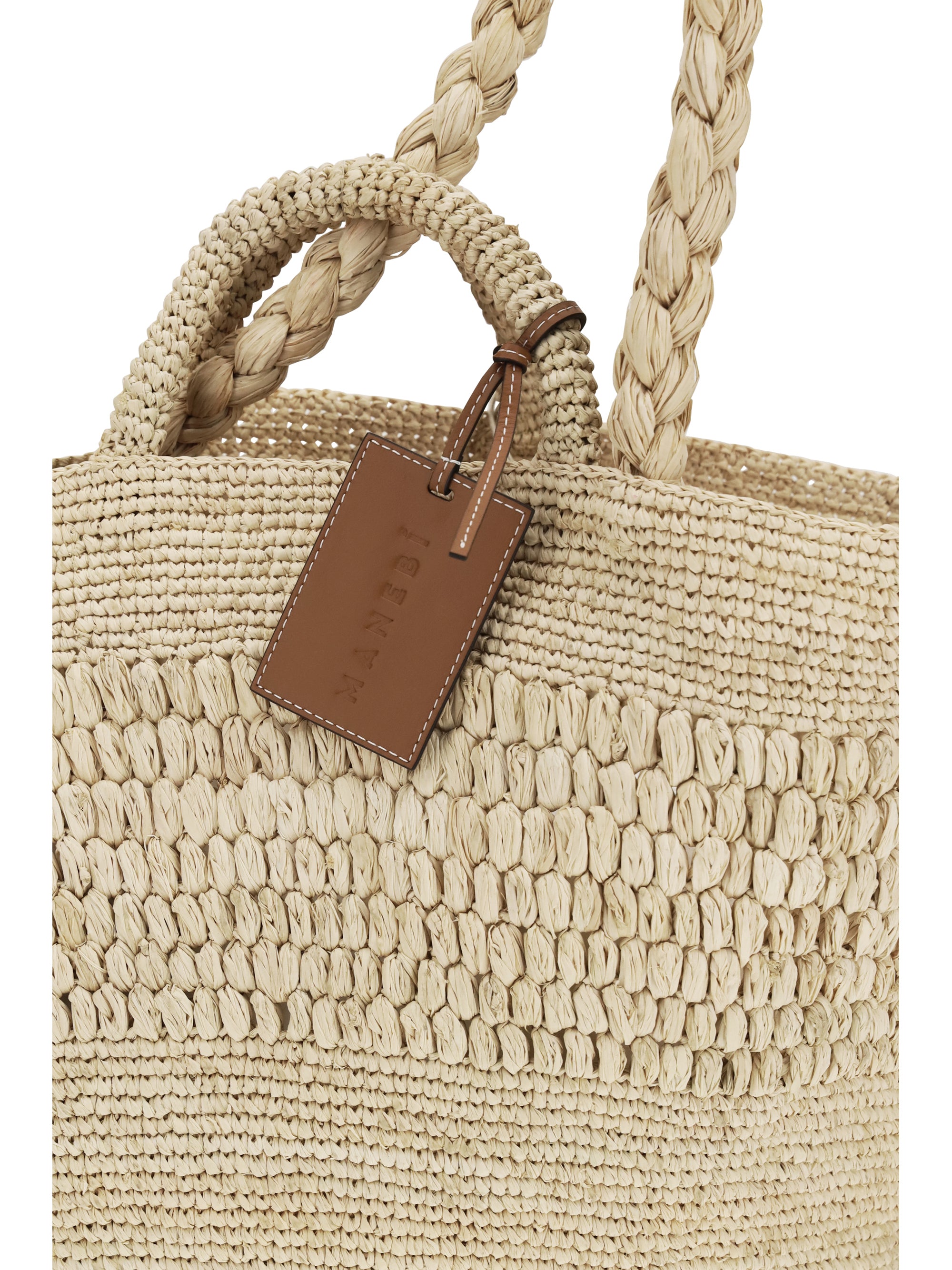 Manebi Fiji Tote Bag — Beige, view 4