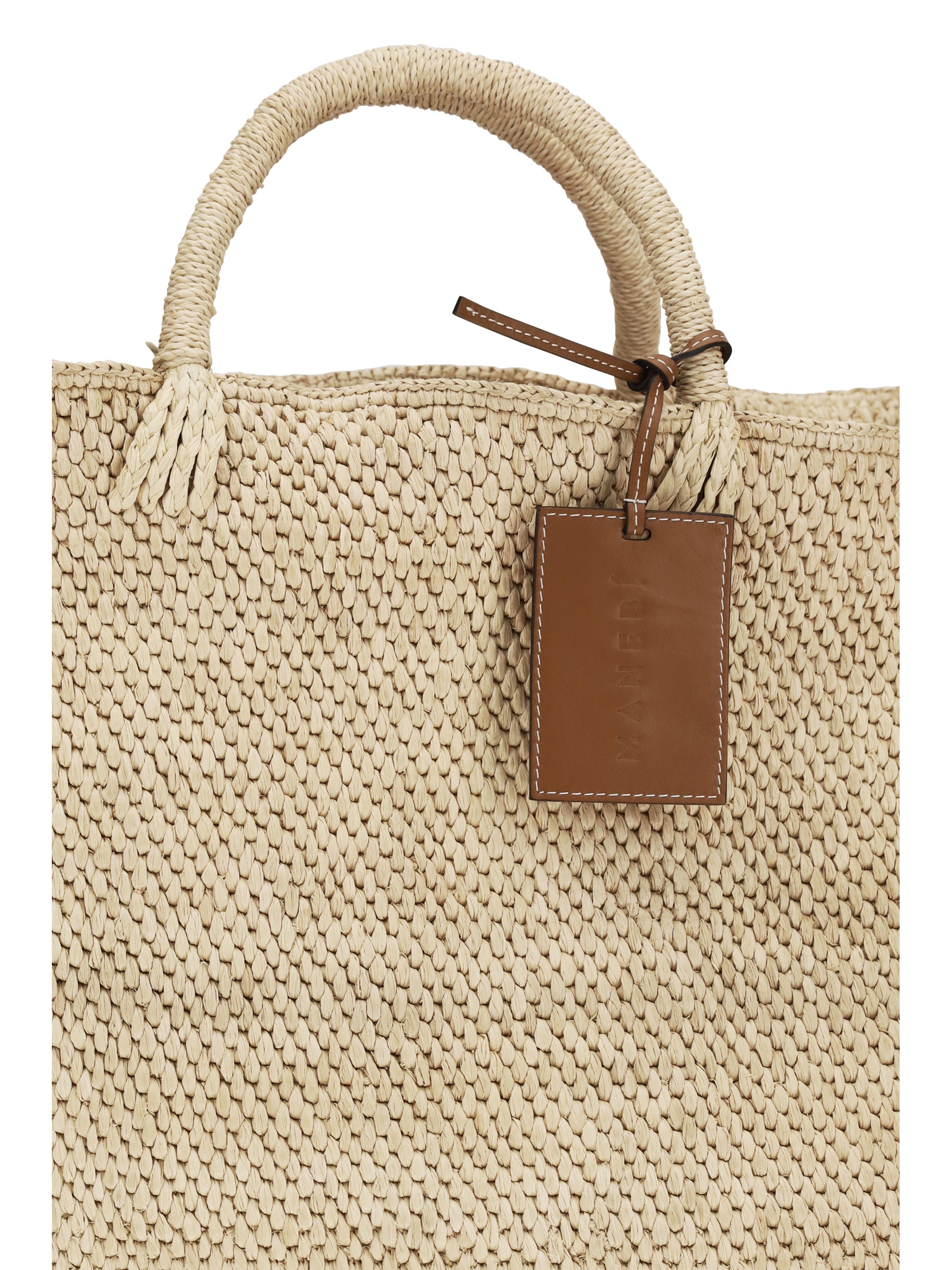 Manebi Saona Maxi Tote Bag — Beige, view 4