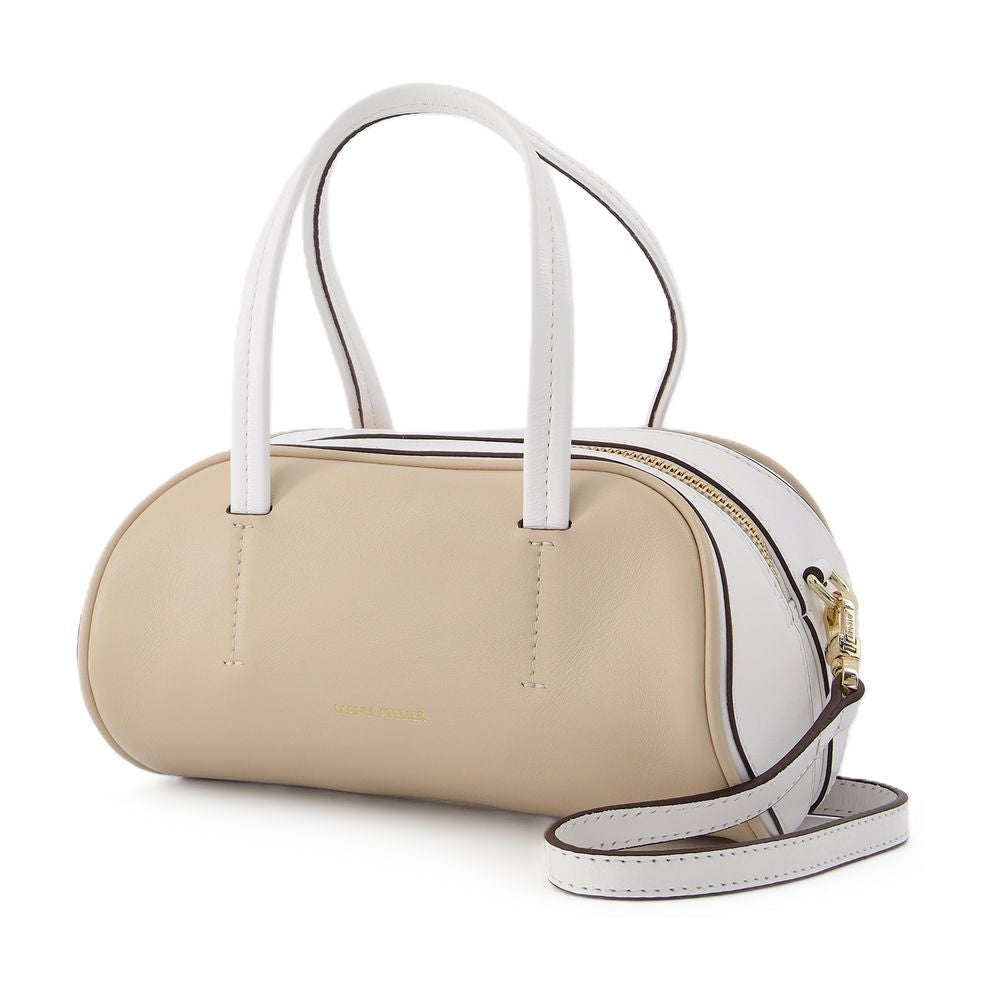 Manu Atelier Hourglass Shoulder Bag — Beige, view 3