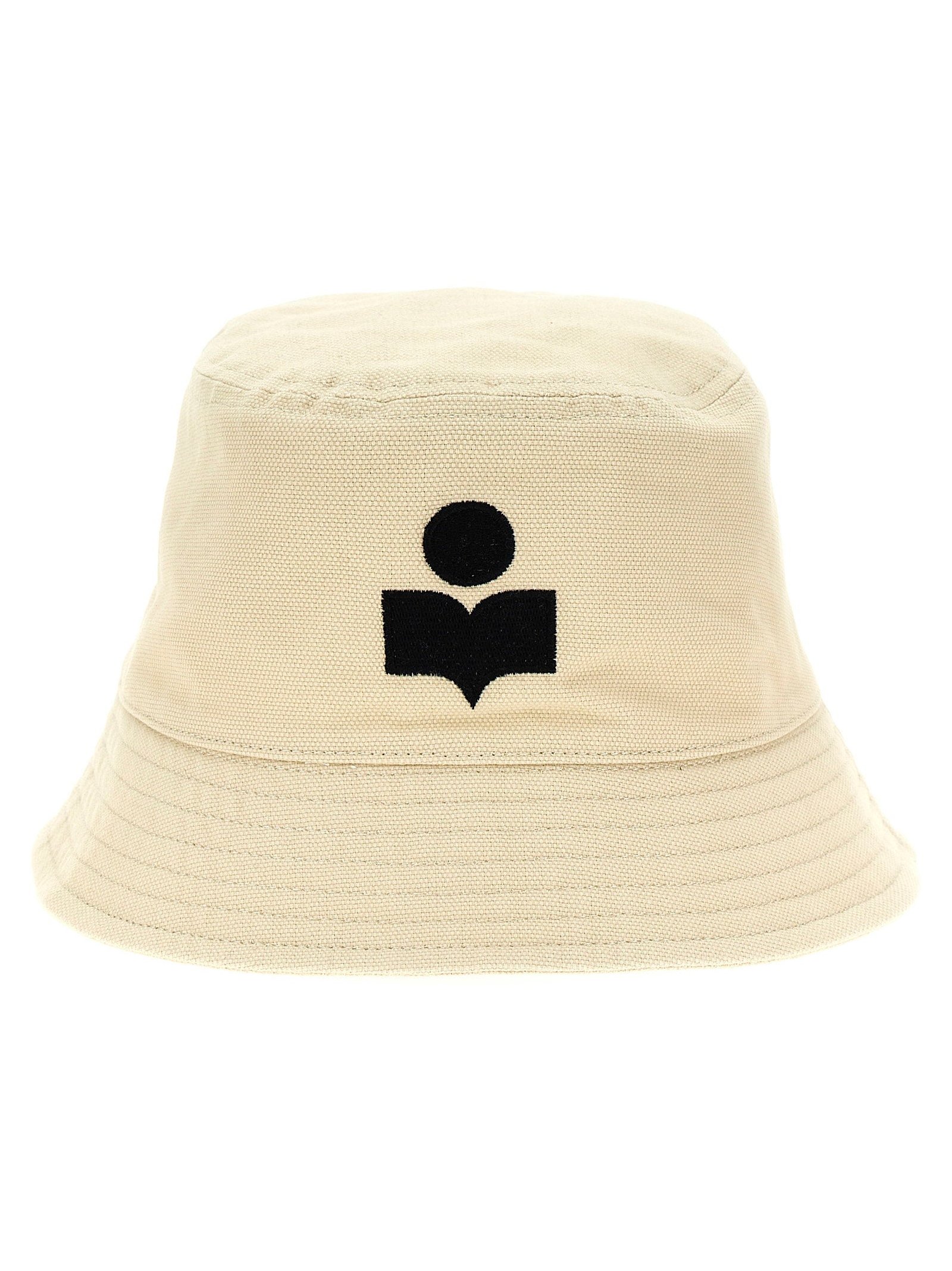 Marant Logo-Embroidered Canvas Bucket Hat — cream by Marant