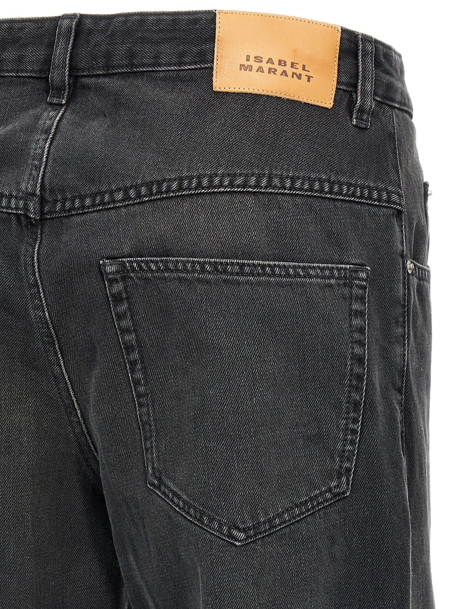 Marant Etoile Janet Jeans — Black, view 4