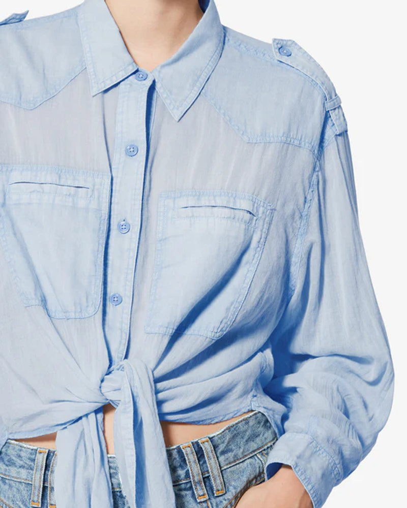 Marant Etoile Shirt — Light Blue, view 2