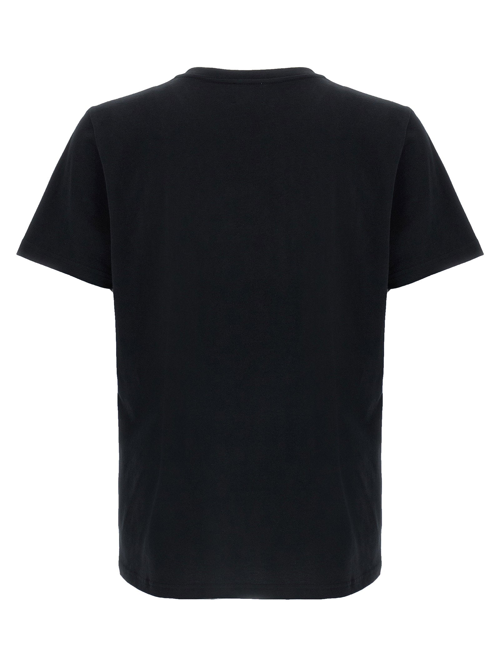 Marant Logo-Flocked Cotton T-shirt — Black, view 2