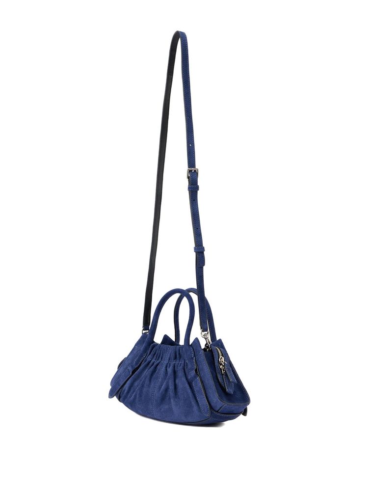 Marc Jacobs Christina Suede Shoulder Bag — Navy, view 2