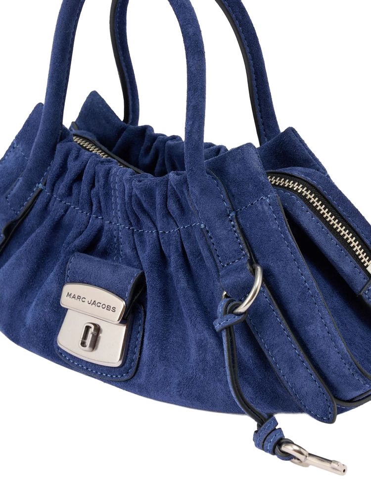 Marc Jacobs Christina Suede Shoulder Bag — Navy, view 4
