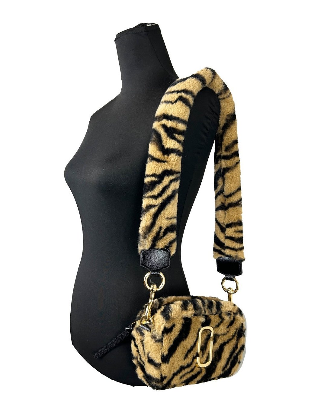 Marc Jacobs Tiger Fur Crossbody Bag — Gold, view 3