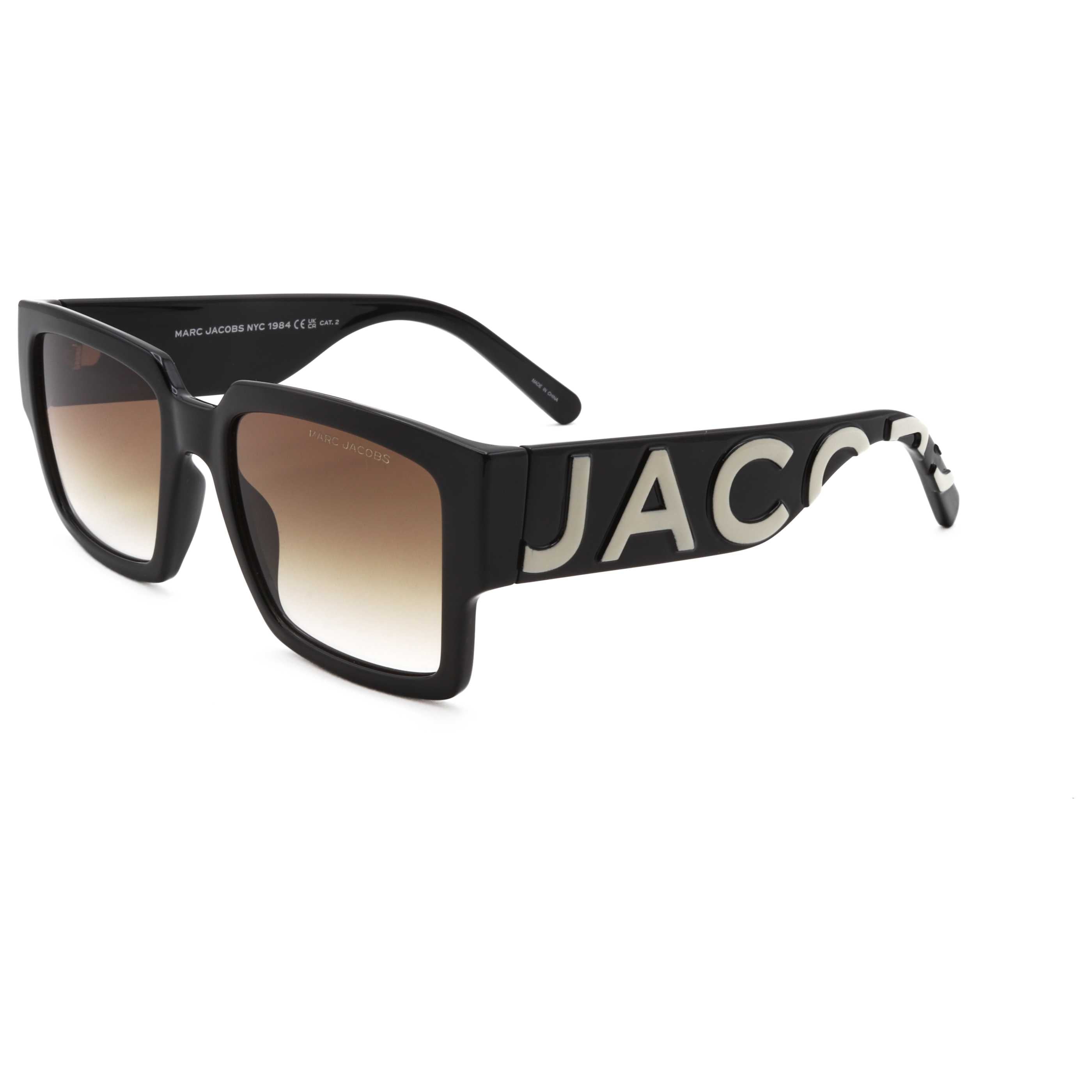 Marc Jacobs MARC739S80S54 Logo-Embellished Sunglasses — Black by Marc Jacobs