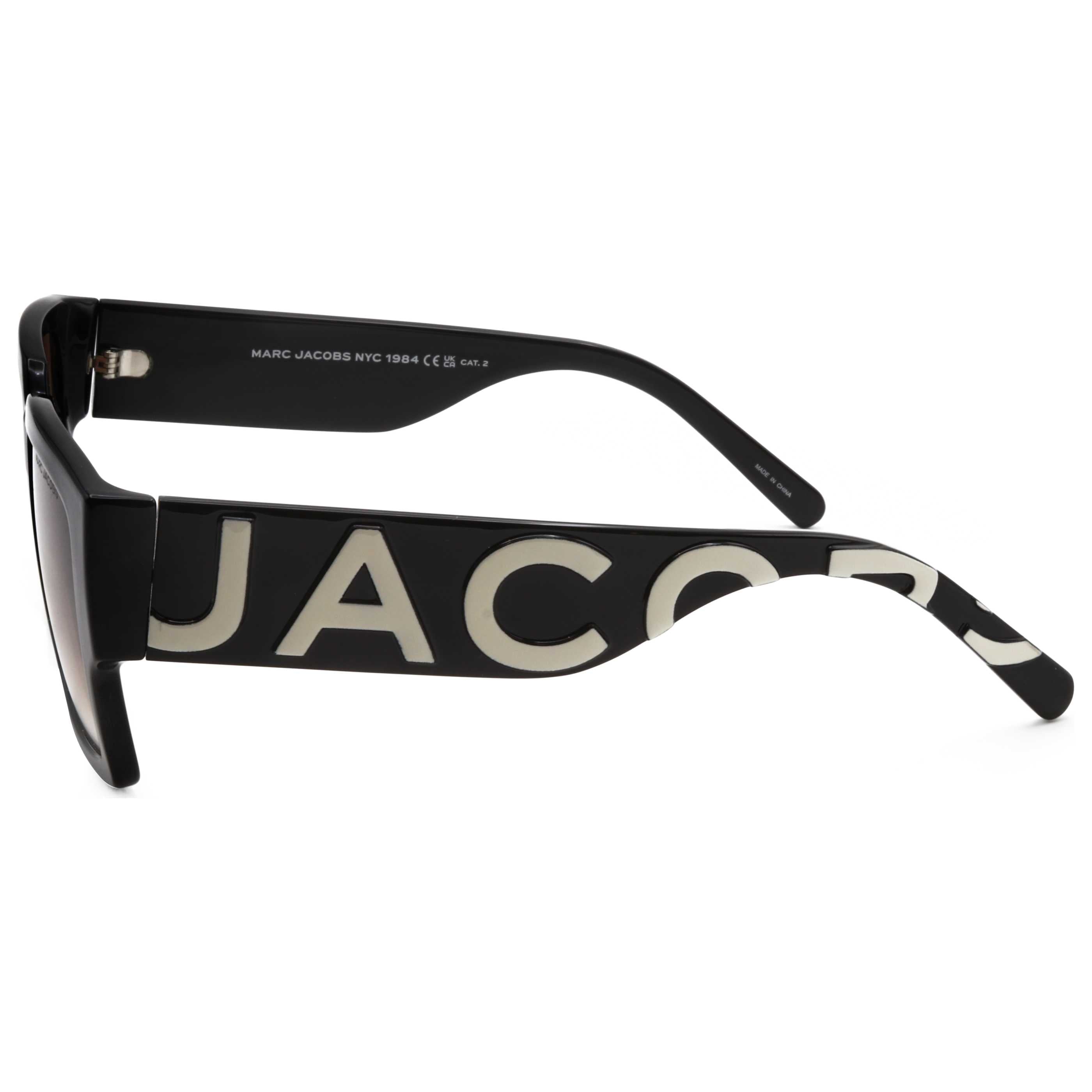 Marc Jacobs MARC739S80S54 Logo-Embellished Sunglasses — Black, view 2
