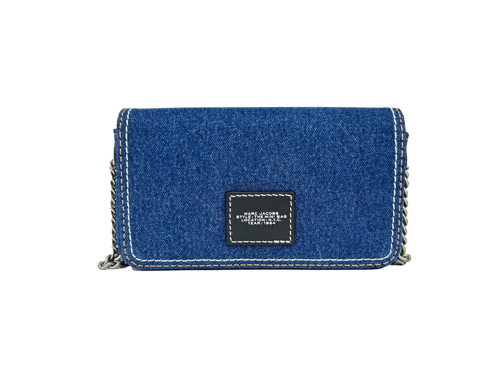 Marc Jacobs Denim Chain Mini Bag — Blue, view 3