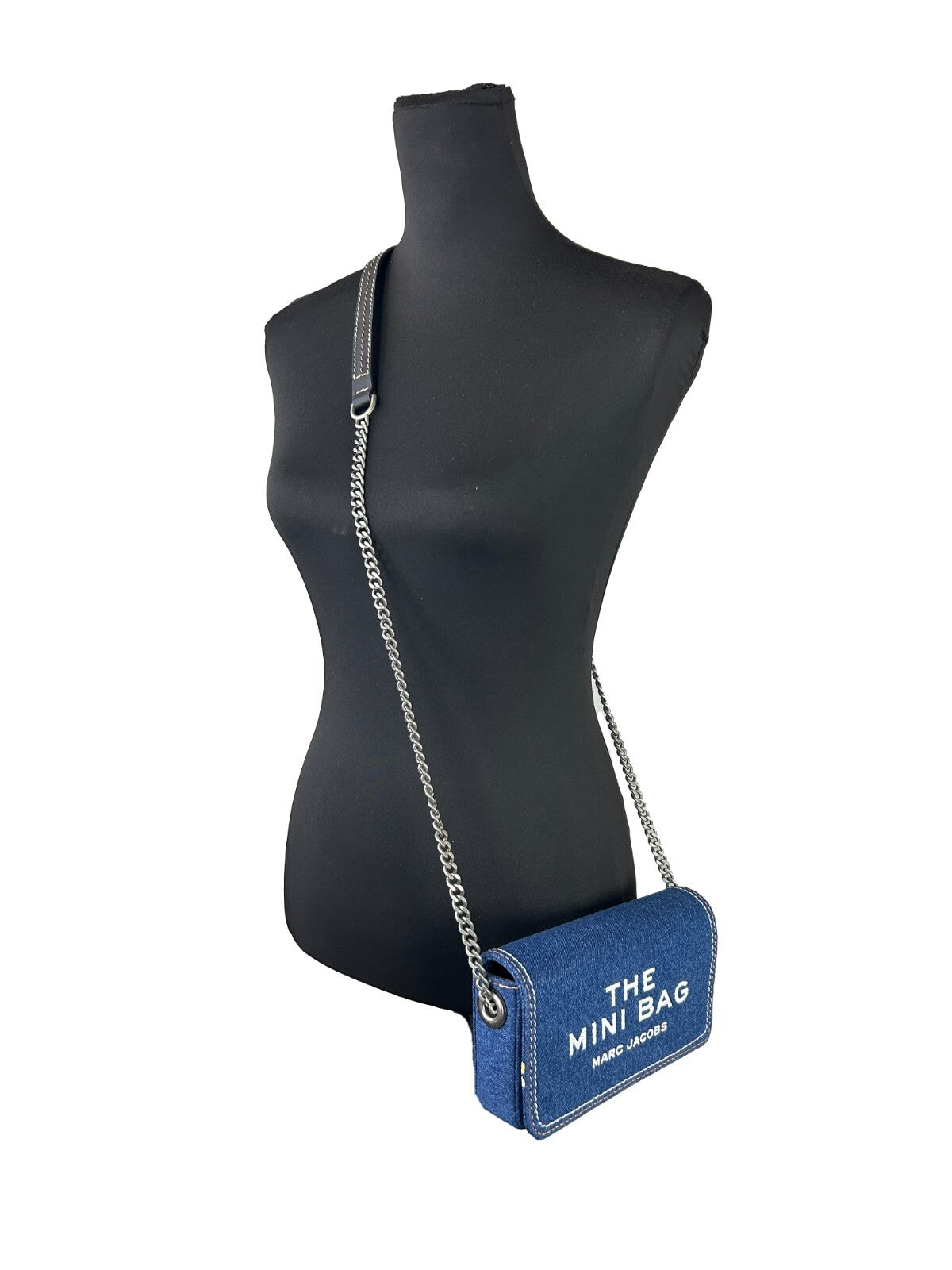 Marc Jacobs Denim Chain Mini Bag — Blue, view 4