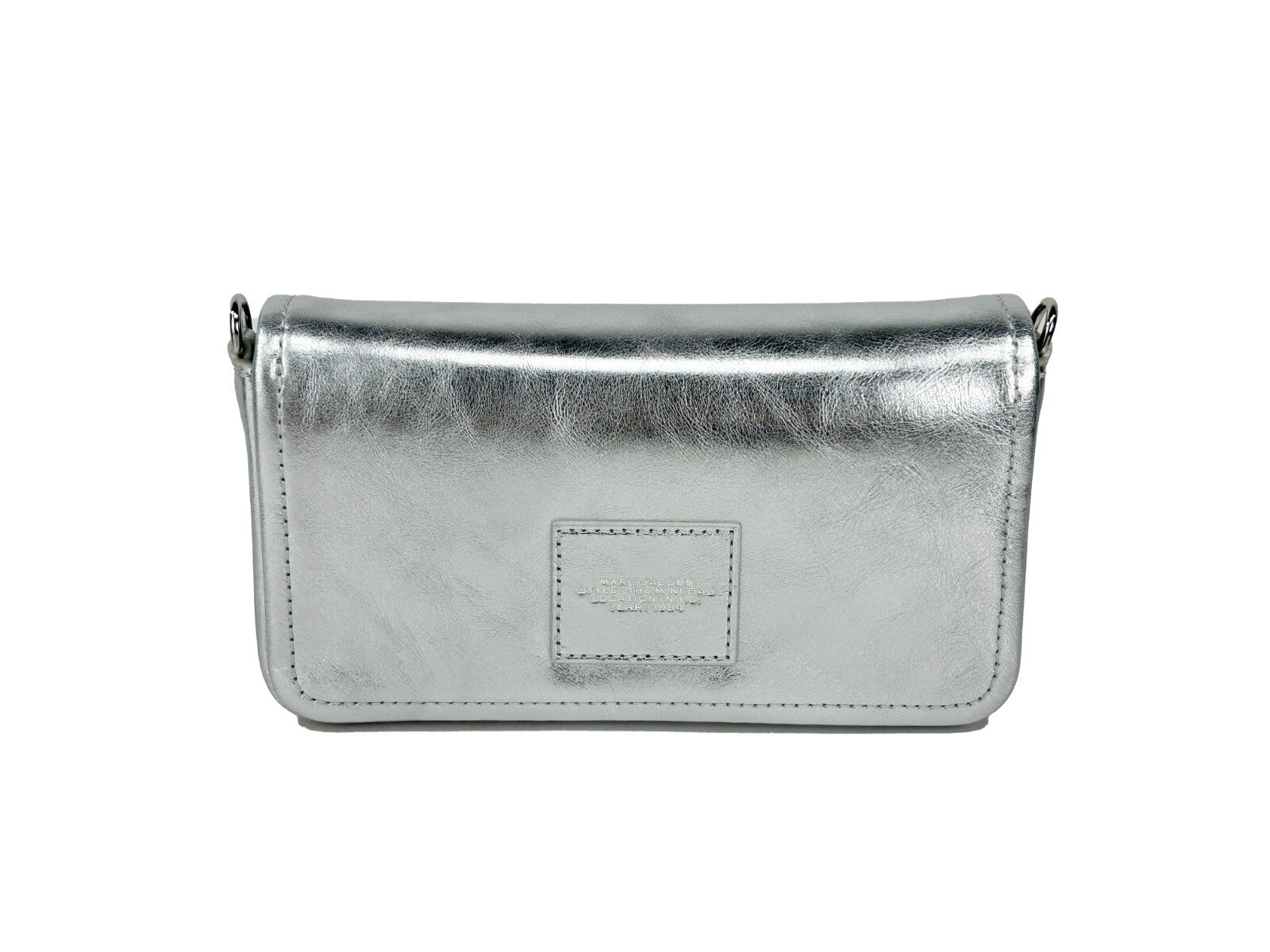 Marc Jacobs Metallic Leather Mini Bag — Silver, view 3