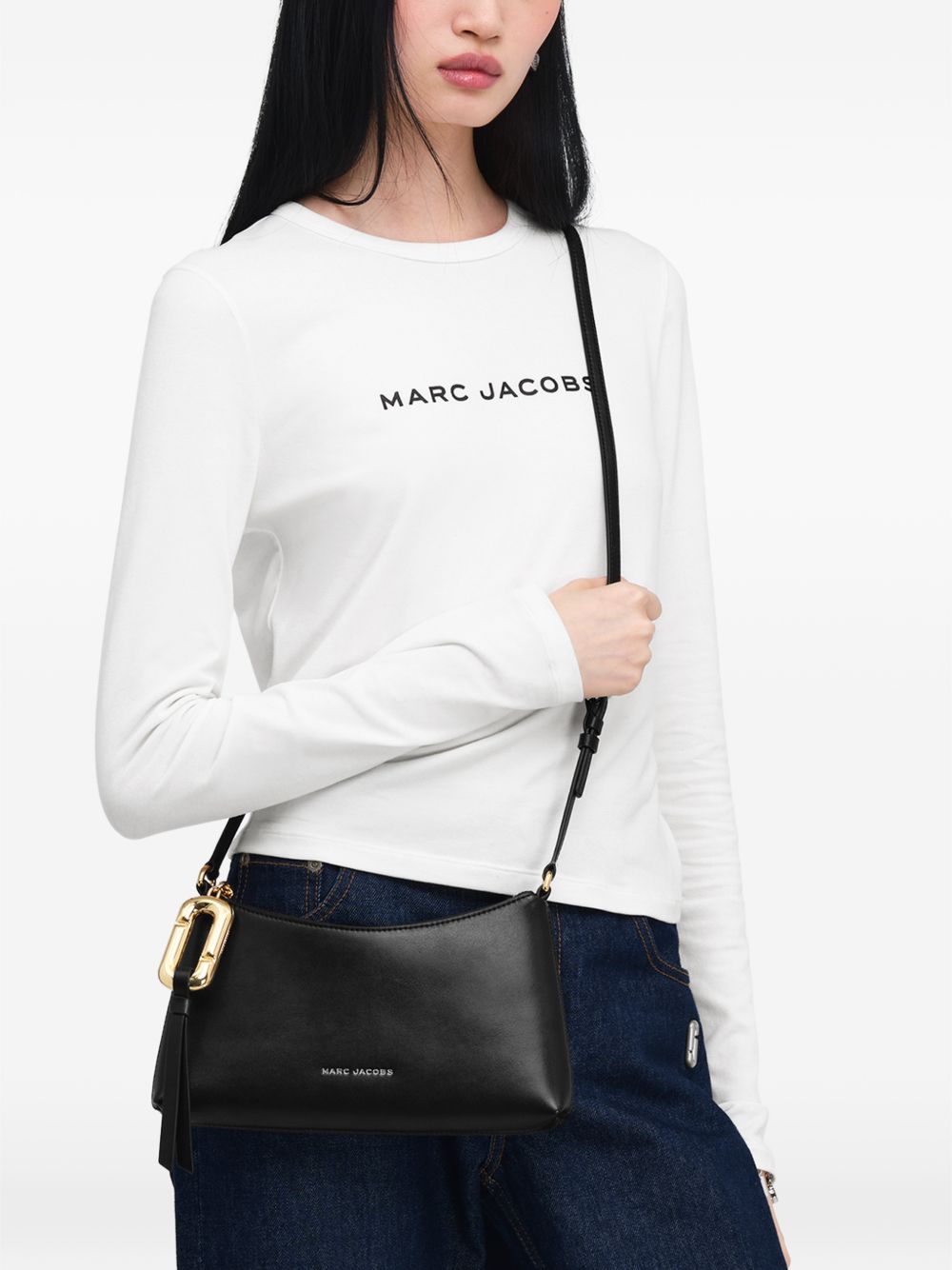 Marc Jacobs Leather Shoulder Bag — Black, view 4