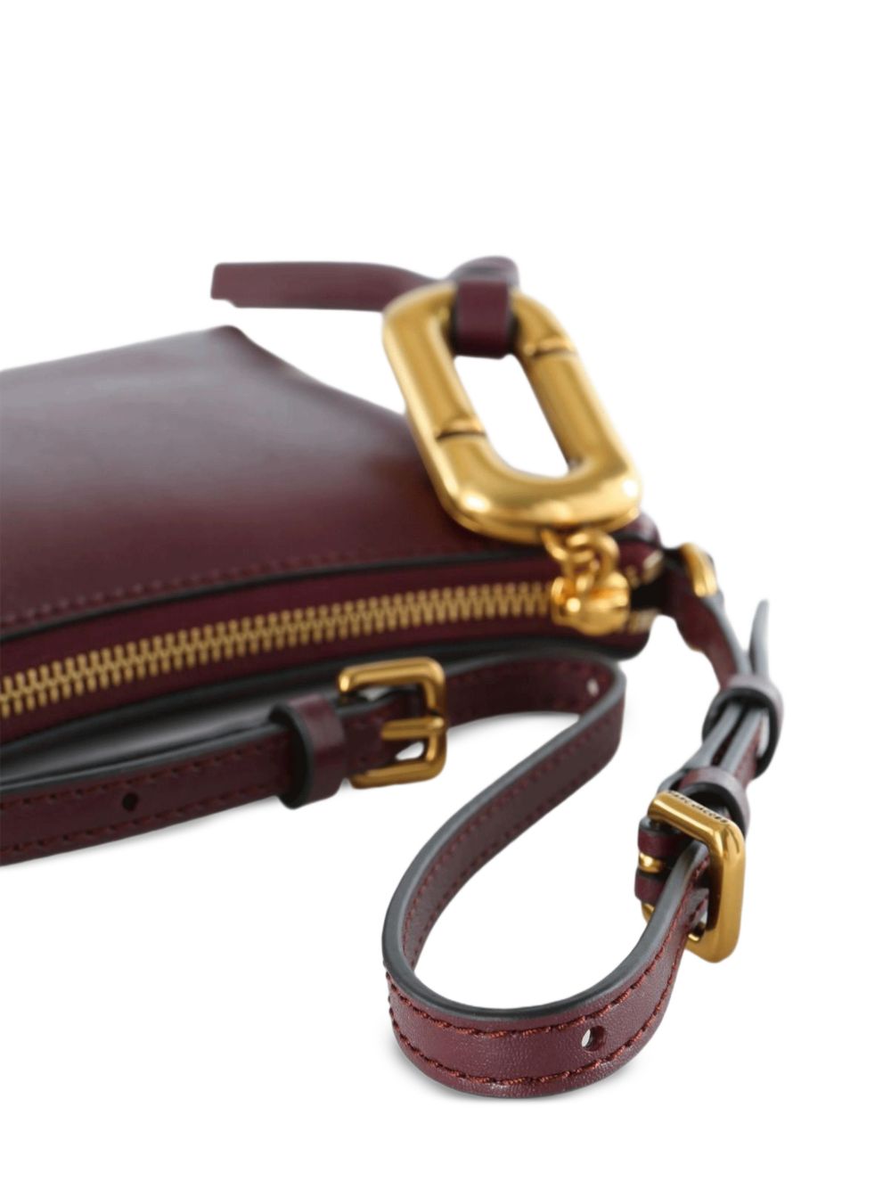 Marc Jacobs Leather Shoulder Bag — Burgundy, view 3