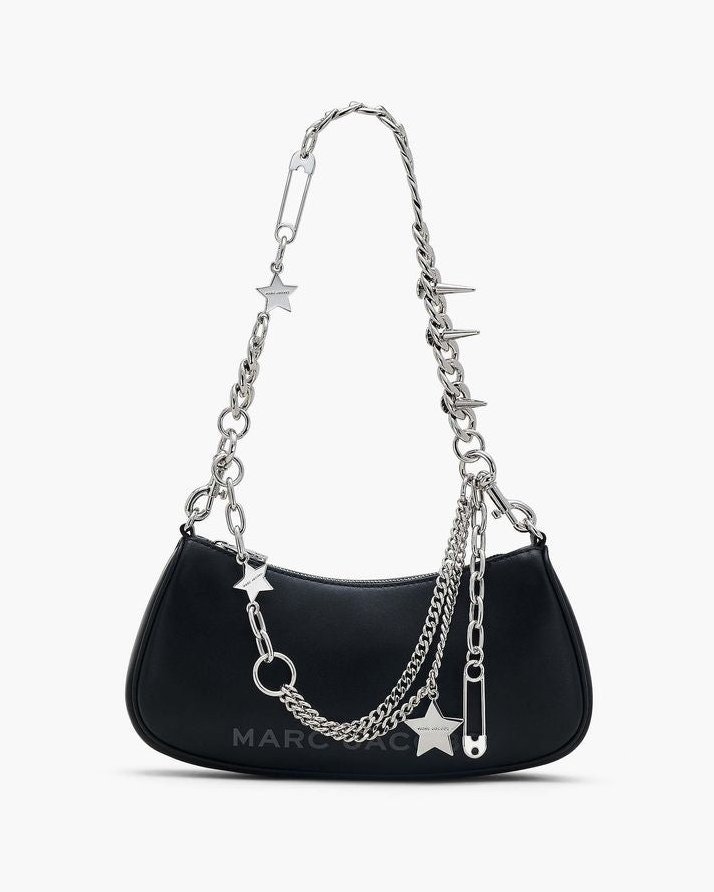 Marc Jacobs Star Charm Leather Shoulder Bag — Black by Marc Jacobs
