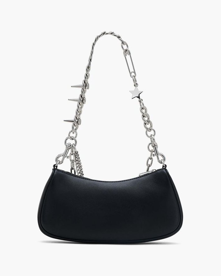 Marc Jacobs Star Charm Leather Shoulder Bag — Black, view 2