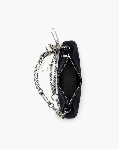 Marc Jacobs Star Charm Leather Shoulder Bag — Black, view 4