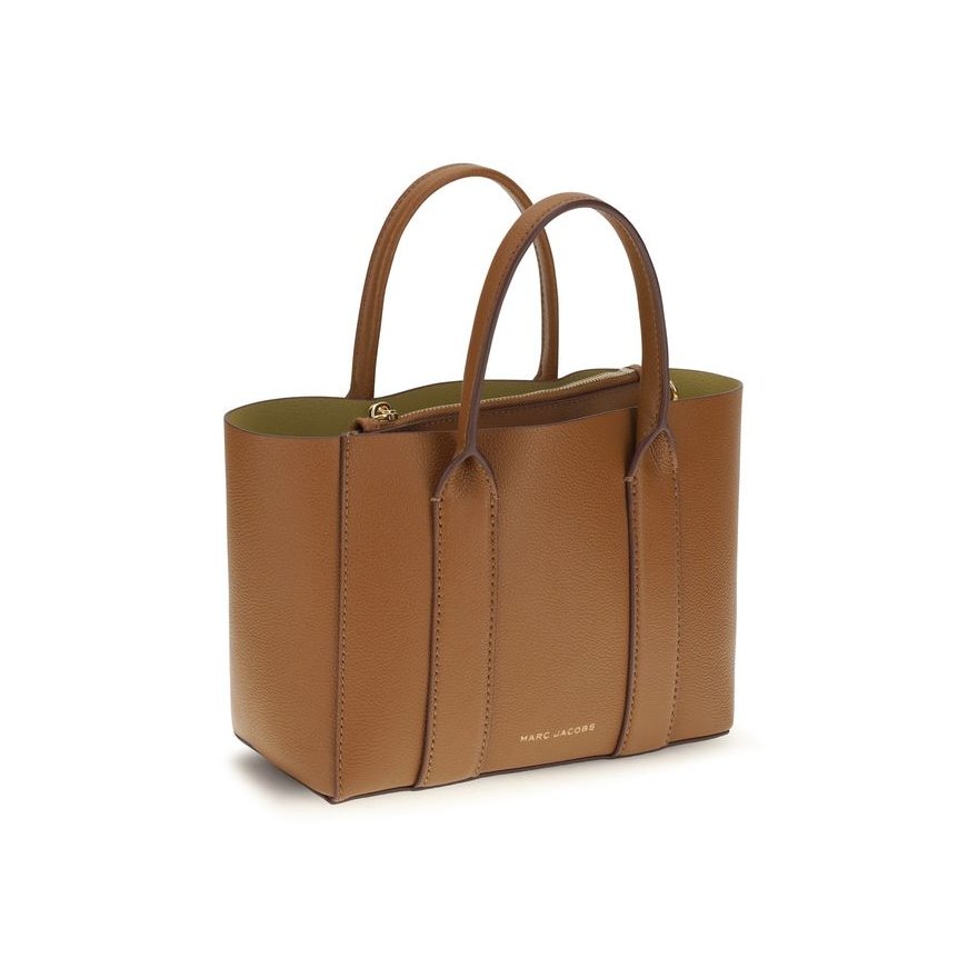 Marc Jacobs Calfskin Leather Tote Bag — Brown, view 2