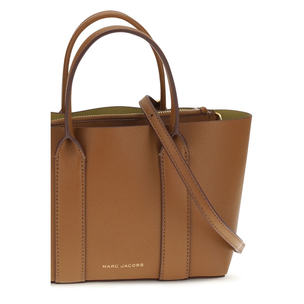 Marc Jacobs Calfskin Leather Tote Bag — Brown, view 4