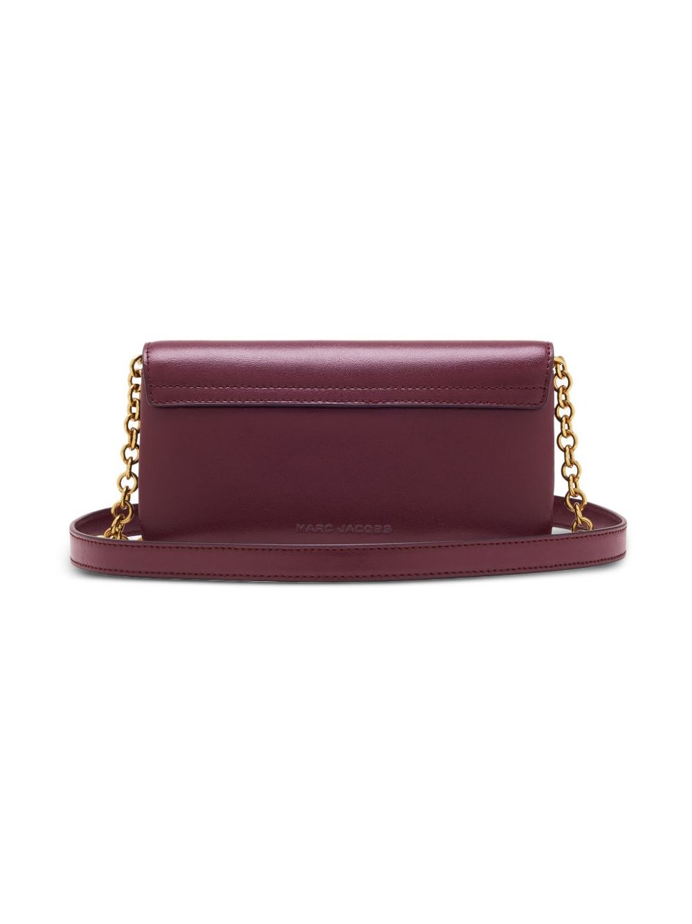 Marc Jacobs Leather Wallet on Chain — Bordeaux, view 3