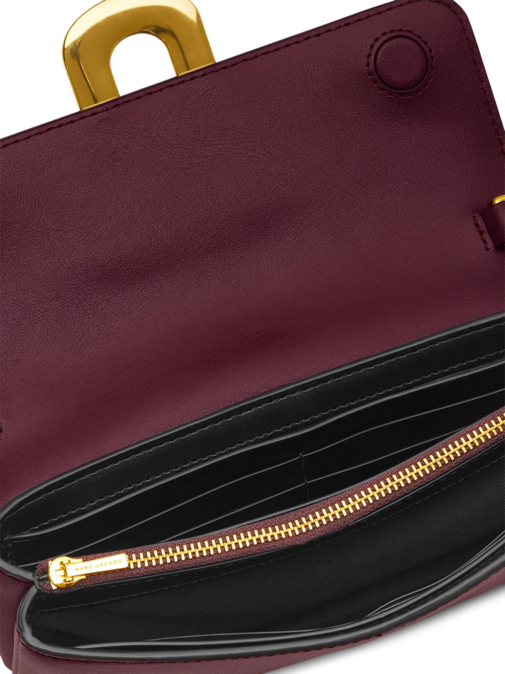 Marc Jacobs Leather Wallet on Chain — Bordeaux, view 4