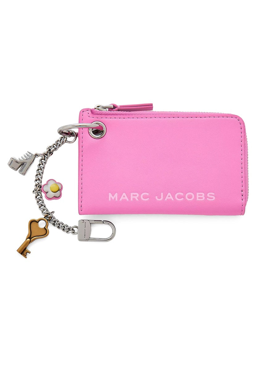 Marc Jacobs Pendant-Detailed Zippered Wallet — Pink, view 3