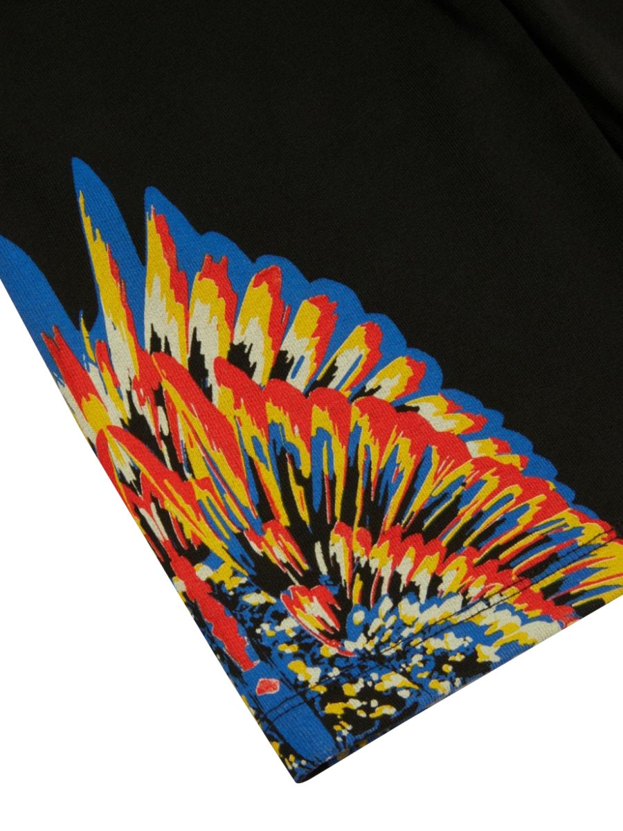 Marcelo Burlon County Of Milan Tempera Wings Jogger Shorts — Black, view 2