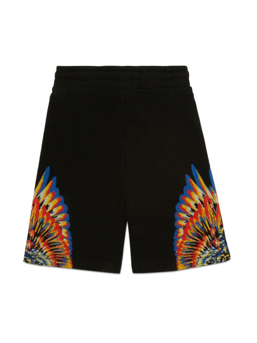 Marcelo Burlon County Of Milan Tempera Wings Jogger Shorts — Black, view 3