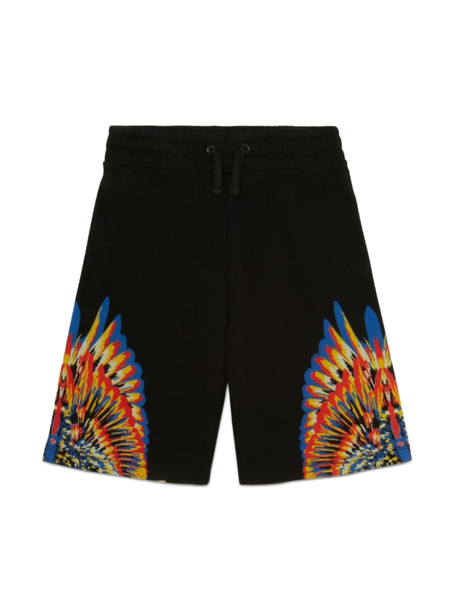Marcelo Burlon County Of Milan Tempera Wings Jogger Shorts — Black, view 4
