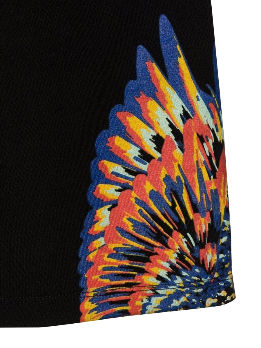 Marcelo Burlon County Of Milan Tempera Wings Jogger Shorts — Black, view 5