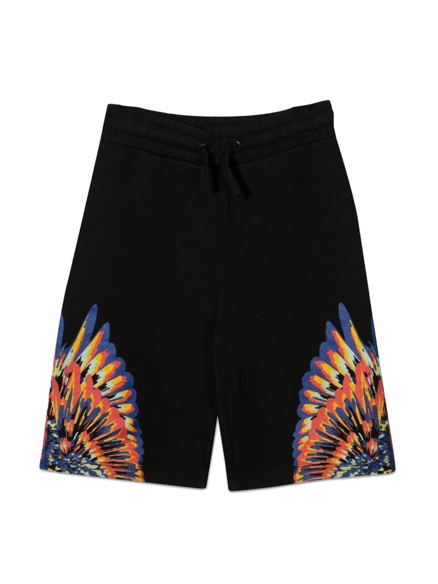 Marcelo Burlon County Of Milan Tempera Wings Jogger Shorts — Black, view 7