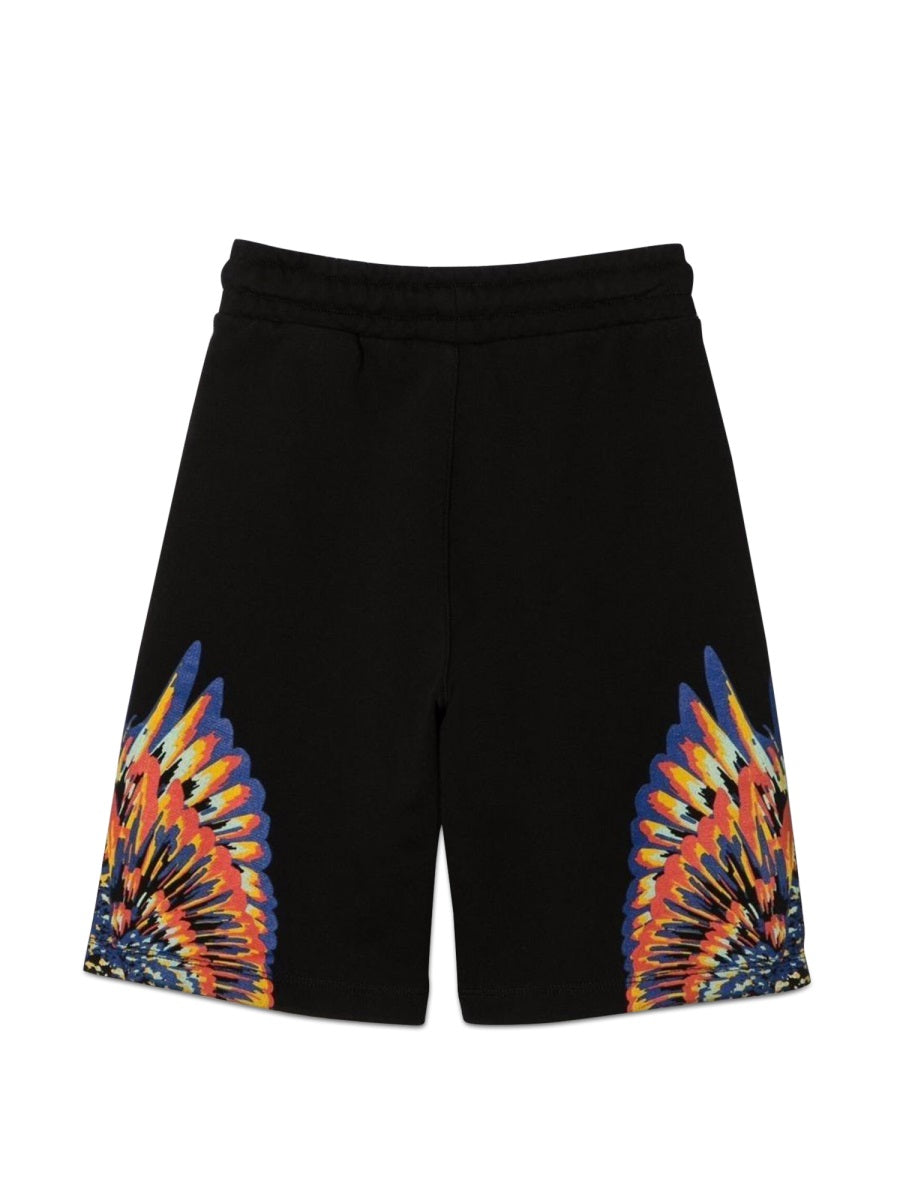 Marcelo Burlon County Of Milan Tempera Wings Jogger Shorts — Black, view 8