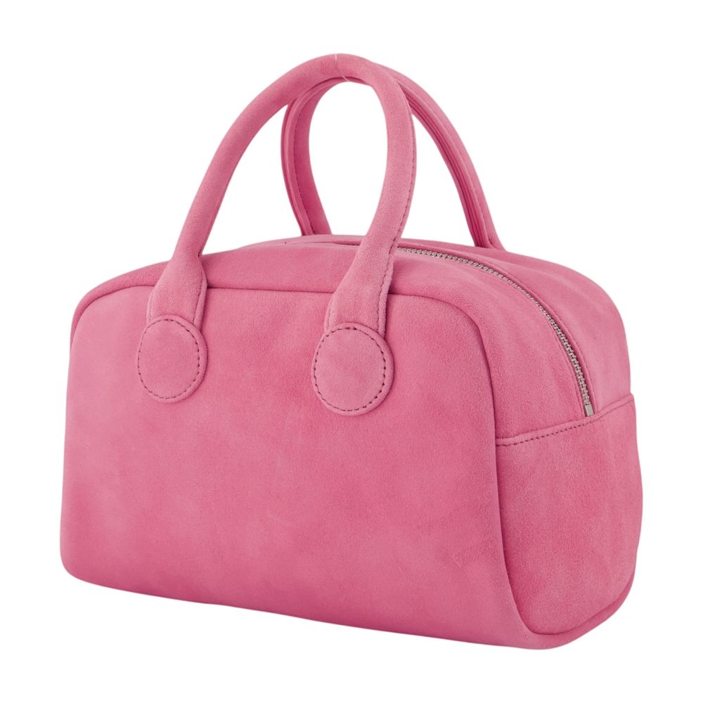 Marge Sherwood Soft Goatskin Bowling Bag — Pink, view 2