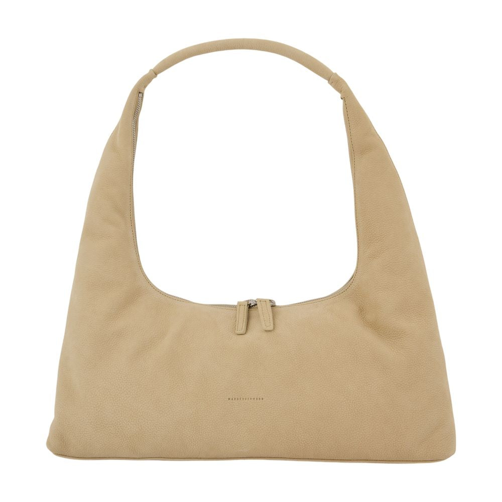 Marge Sherwood Calfskin Leather Shoulder Bag — Beige, view 2