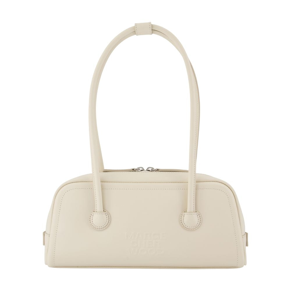 Marge Sherwood Structured Cowhide Shoulder Bag — Beige by Marge Sherwood