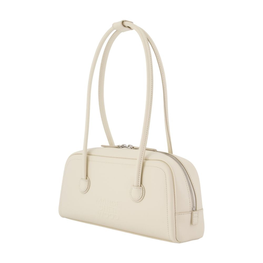 Marge Sherwood Structured Cowhide Shoulder Bag — Beige, view 2