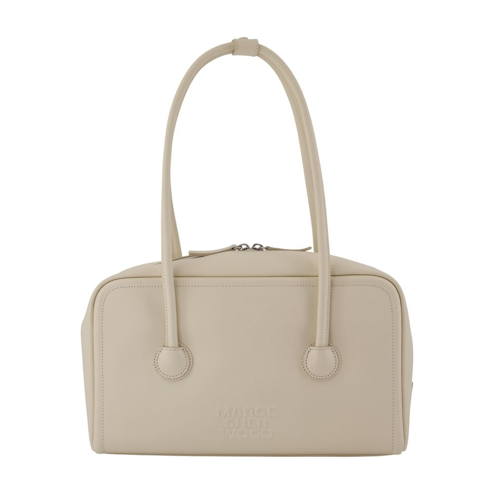Marge Sherwood Soft Cowhide Leather Shoulder Bag — Beige by Marge Sherwood