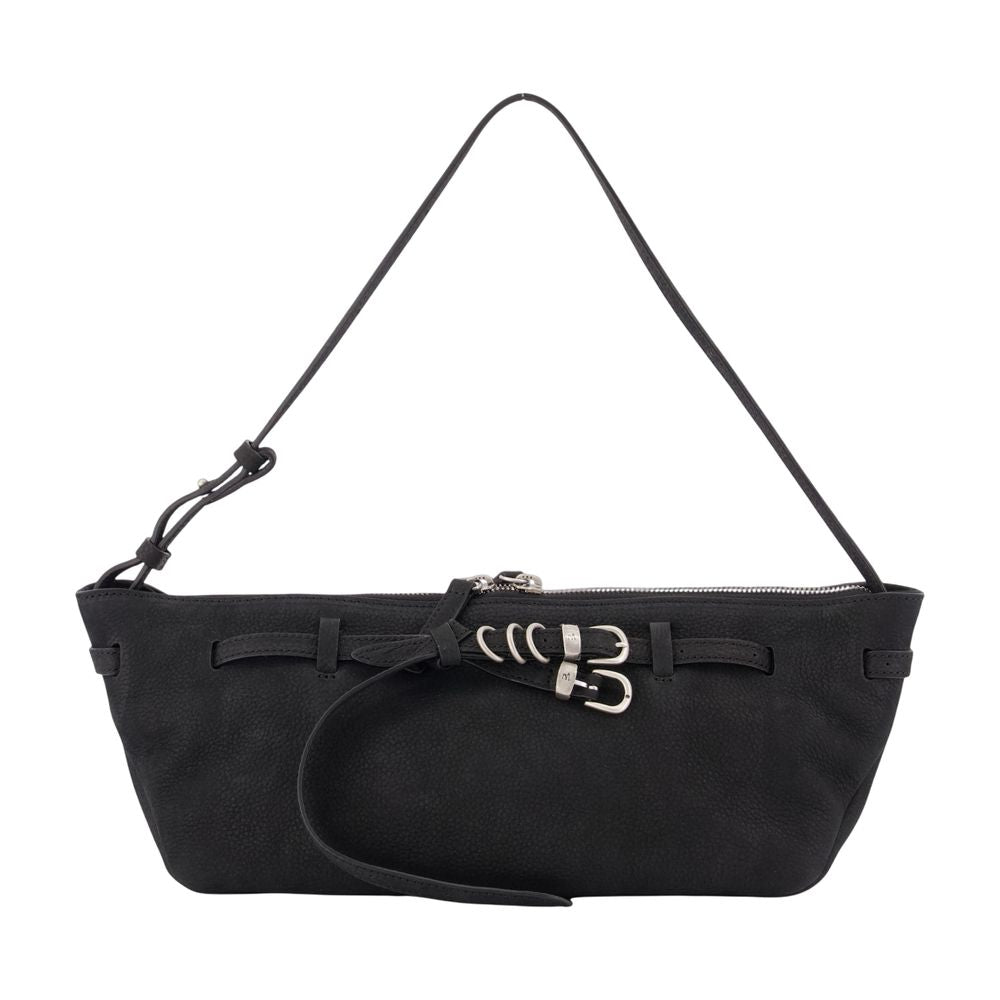 Marge Sherwood Belted Leather Shoulder Bag — Black by Marge Sherwood