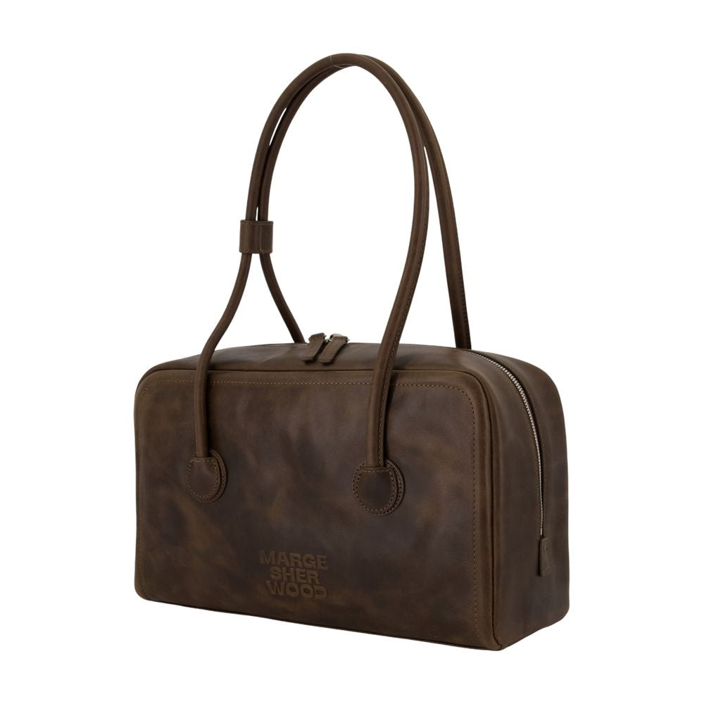 Marge Sherwood Soft Cowhide Shoulder Bag — Brown, view 2