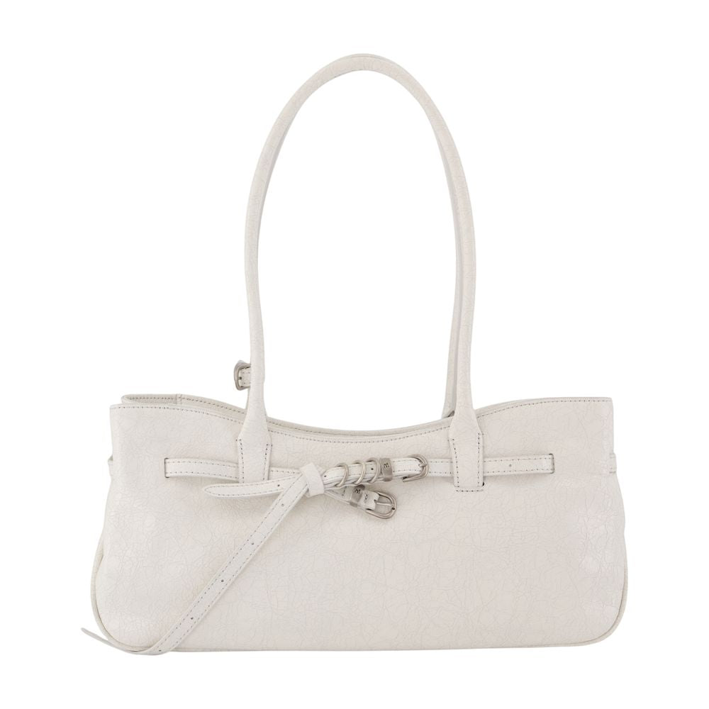 Marge Sherwood Cowhide Leather Shoulder Bag — White by Marge Sherwood