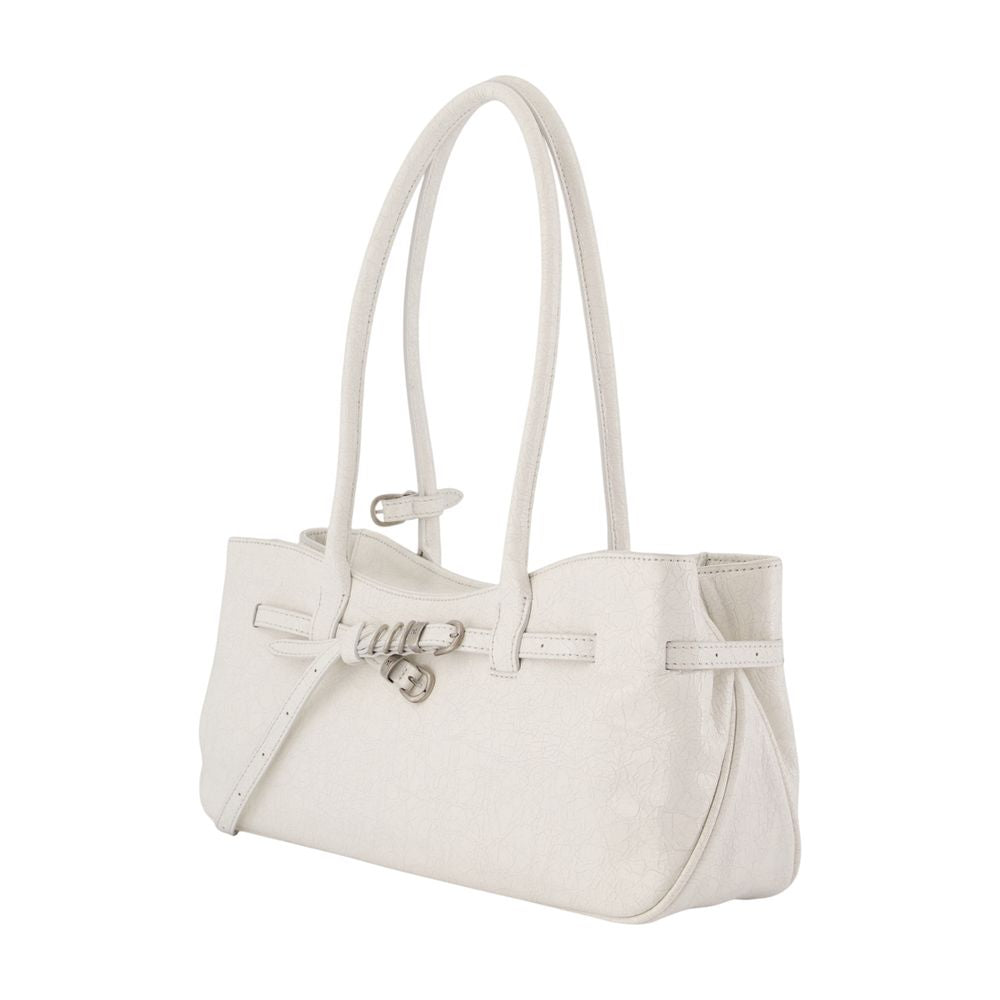 Marge Sherwood Cowhide Leather Shoulder Bag — White, view 2
