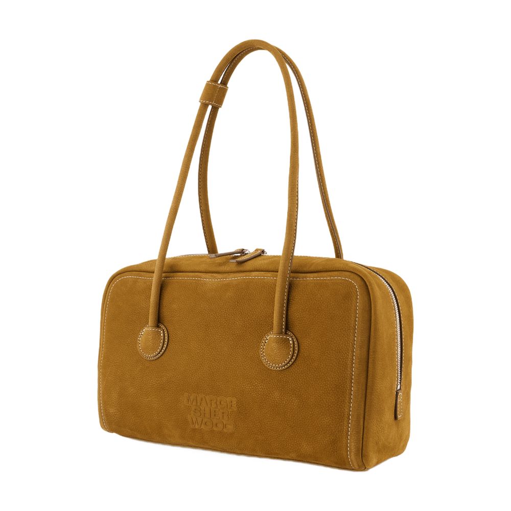 Margesherwood Soft Cowhide Shoulder Bag — Brown, view 3