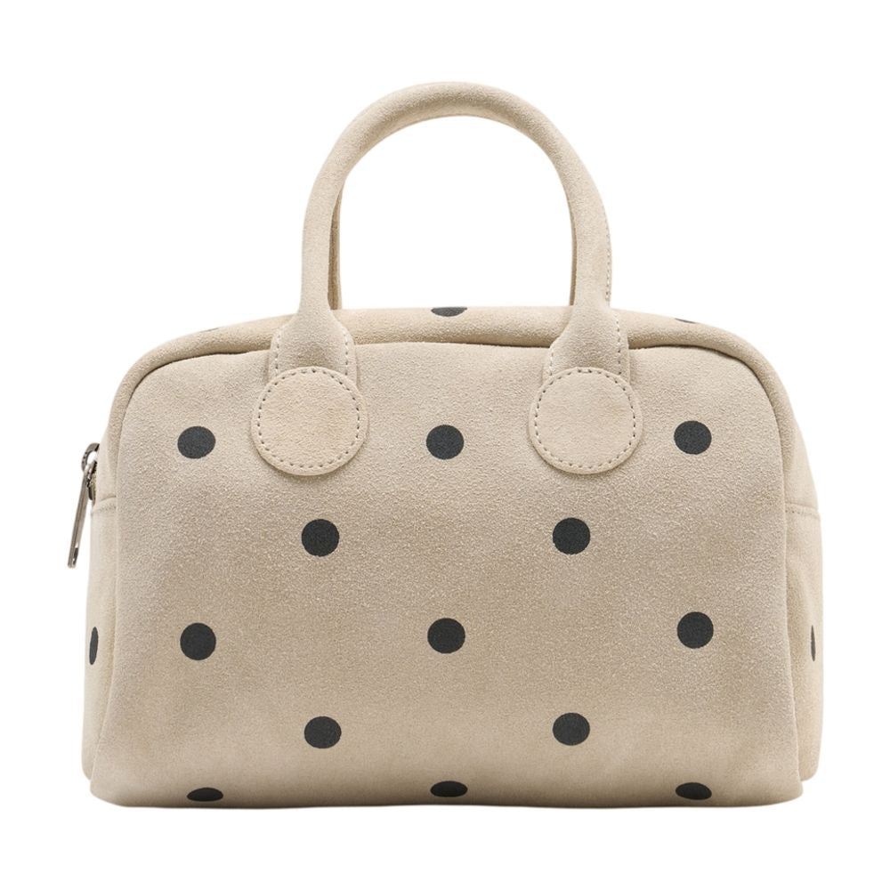 Margesherwood Polka-Dot Cowhide Top Handle Bag — Beige by Marge Sherwood